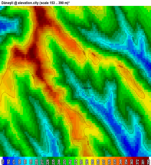 Dăneşti elevation map