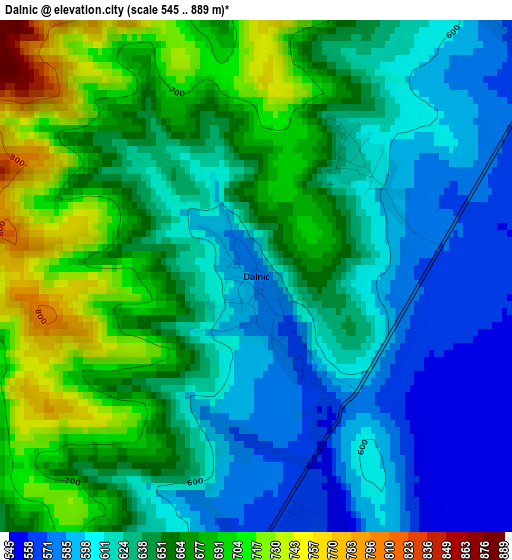 Dalnic elevation map