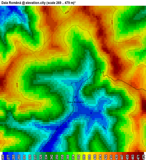 Daia Română elevation map