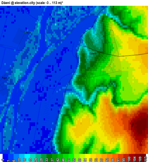 Dăeni elevation map