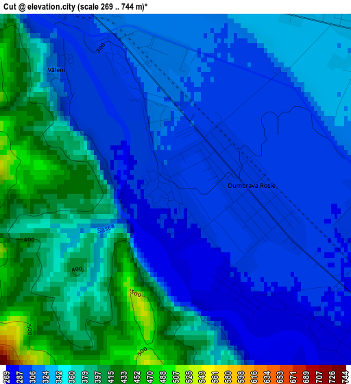 Cut elevation map