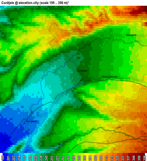 Curăţele elevation map