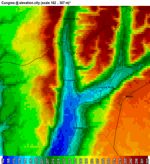 Cungrea elevation map