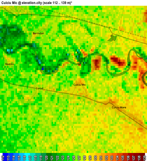 Culciu Mic elevation map