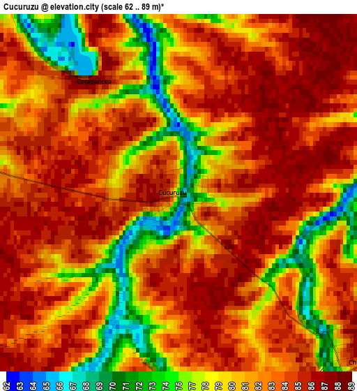 Cucuruzu elevation map