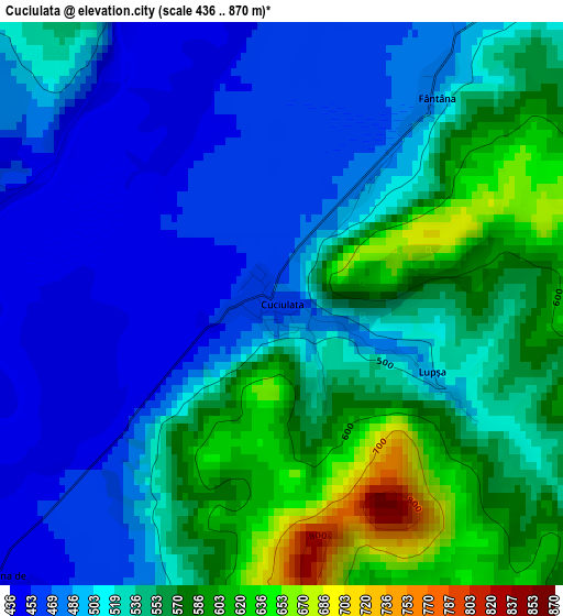 Cuciulata elevation map