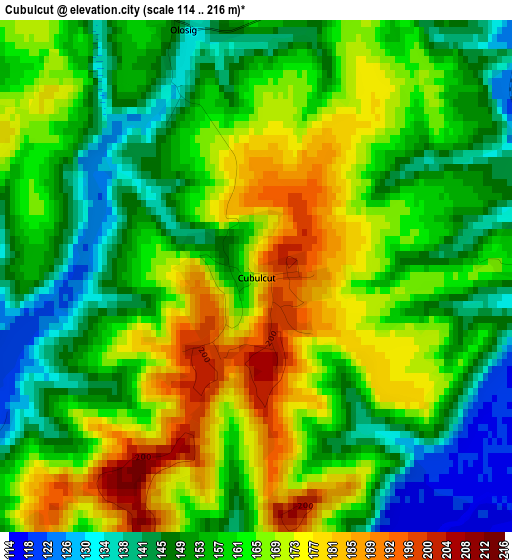 Cubulcut elevation map