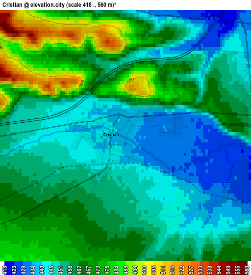 Cristian elevation map