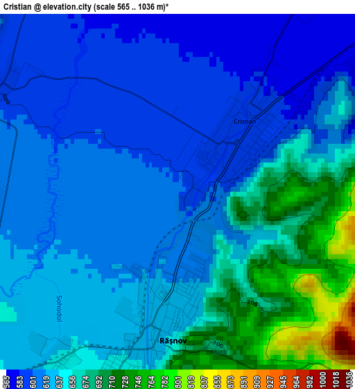 Cristian elevation map