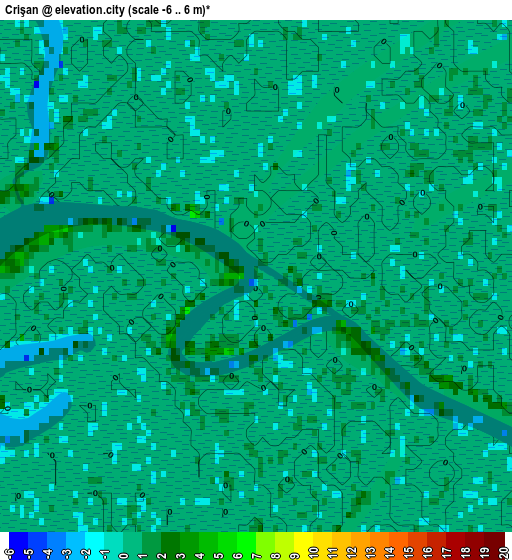 Crişan elevation map