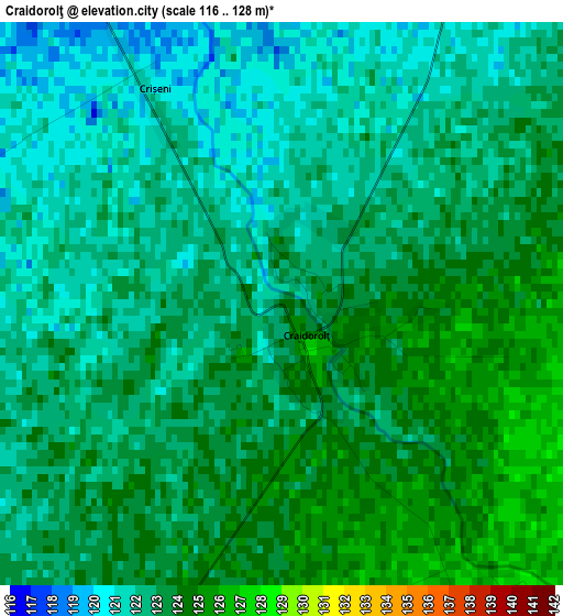 Craidorolţ elevation map