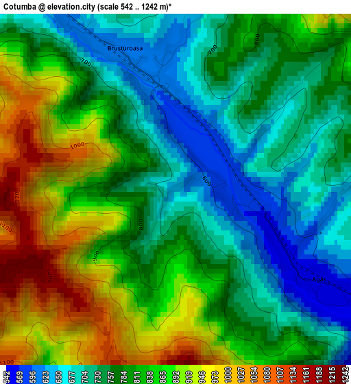 Cotumba elevation map