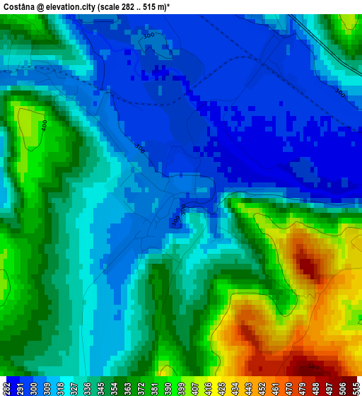 Costâna elevation map