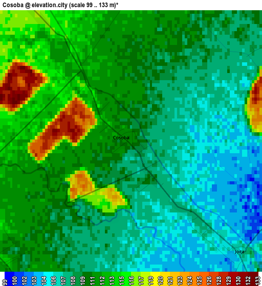 Cosoba elevation map