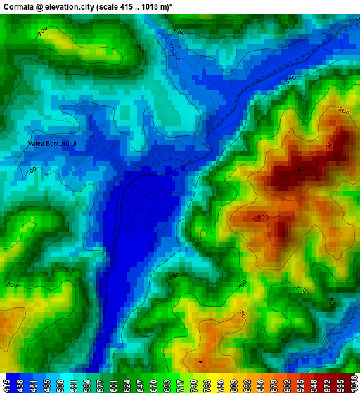 Cormaia elevation map