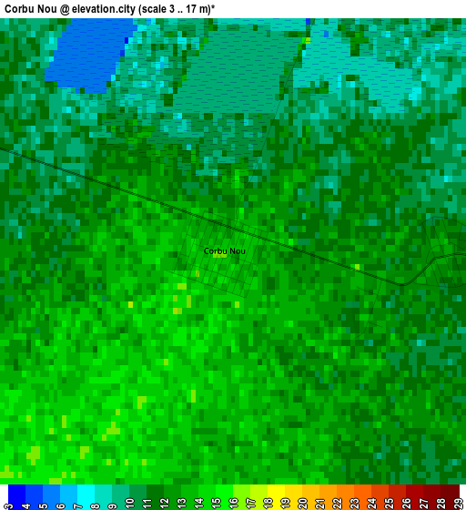 Corbu Nou elevation map