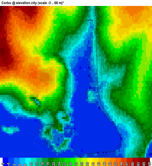 Corbu elevation map