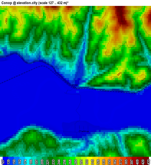 Conop elevation map