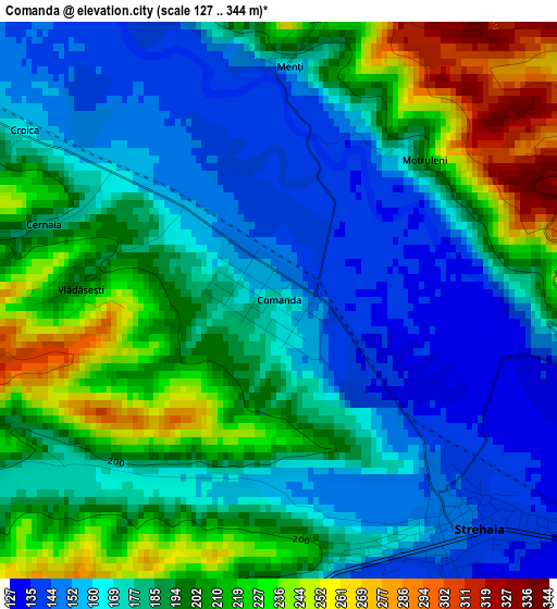 Comanda elevation map