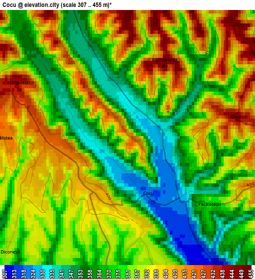 Cocu elevation map