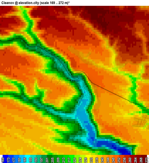 Cleanov elevation map