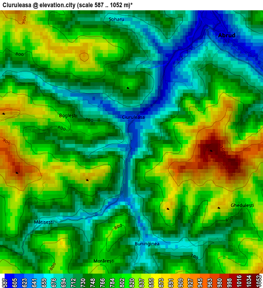 Ciuruleasa elevation map