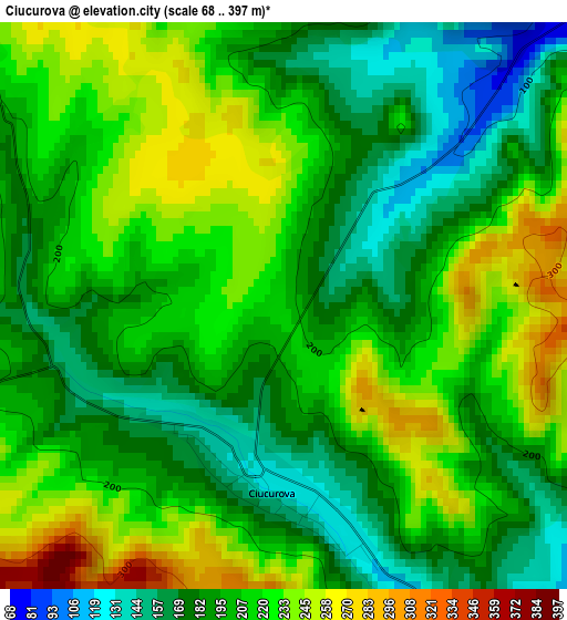 Ciucurova elevation map