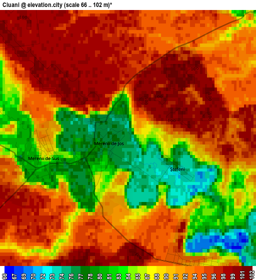 Ciuani elevation map