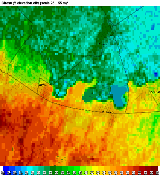 Cireşu elevation map