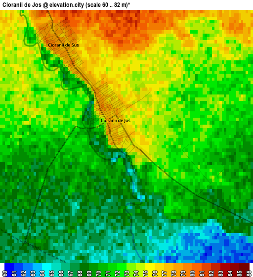 Cioranii de Jos elevation map