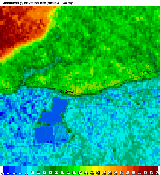 Ciocăneşti elevation map