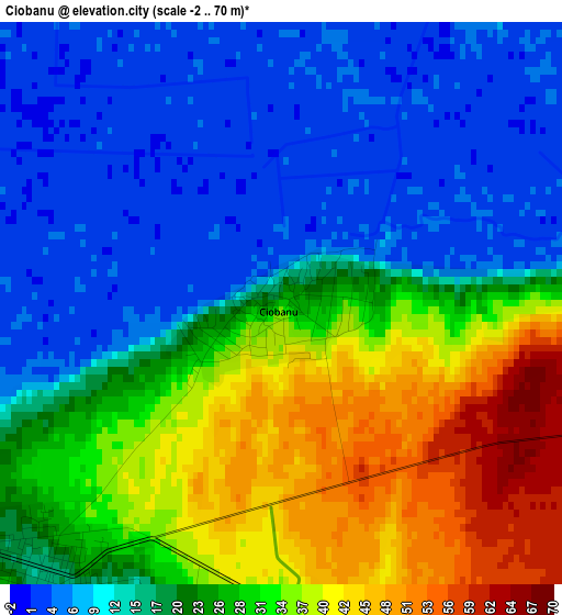 Ciobanu elevation map