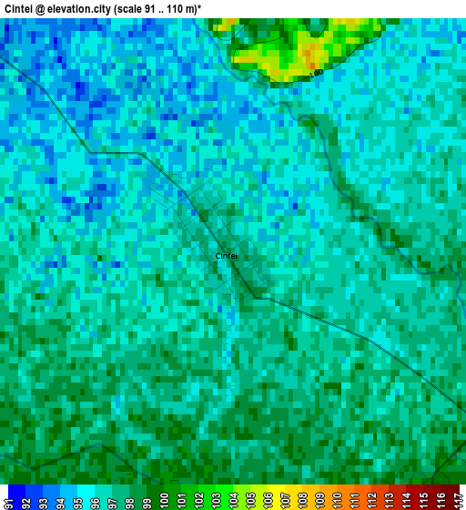 Cintei elevation map