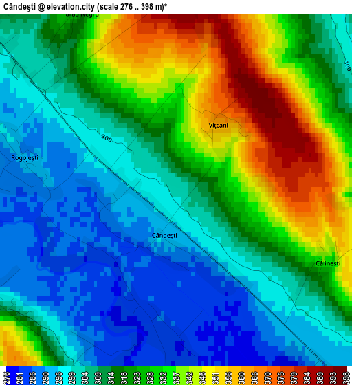 Cândeşti elevation map