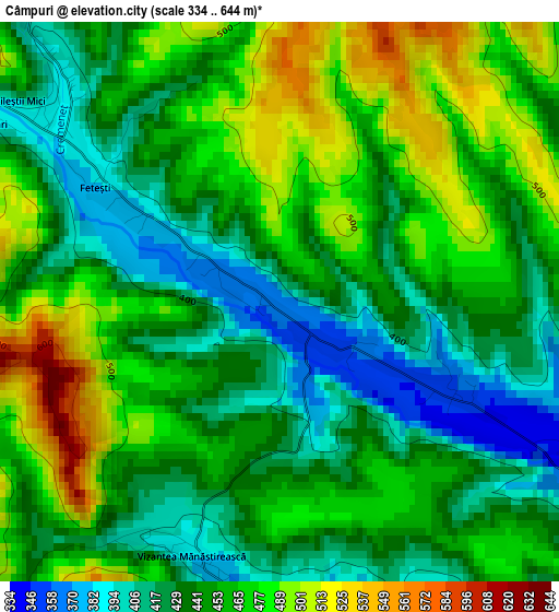 Câmpuri elevation map