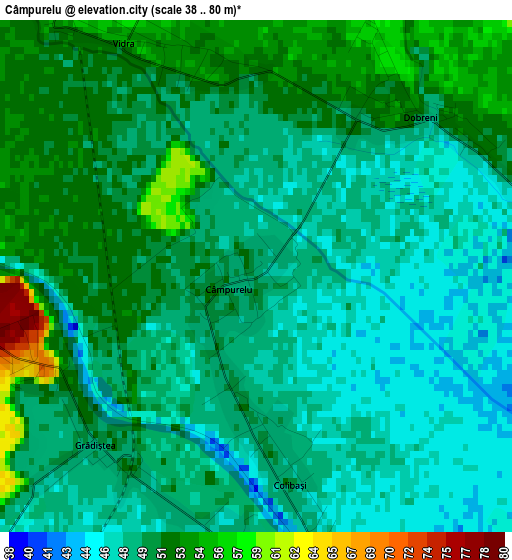 Câmpurelu elevation map