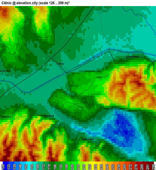 Câlnic elevation map