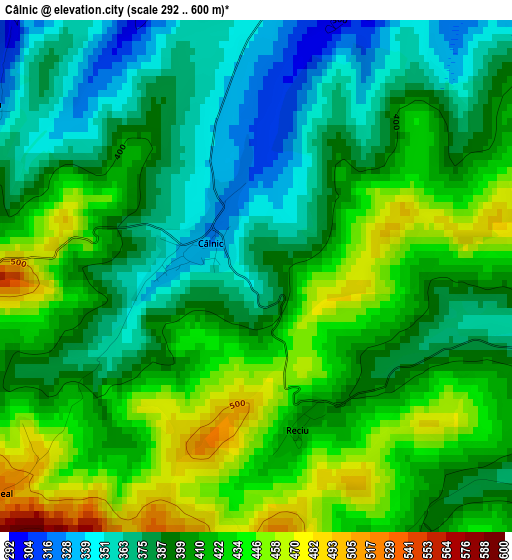 Câlnic elevation map