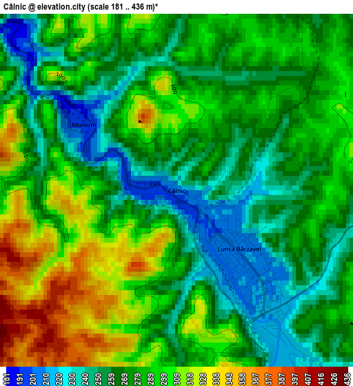 Câlnic elevation map