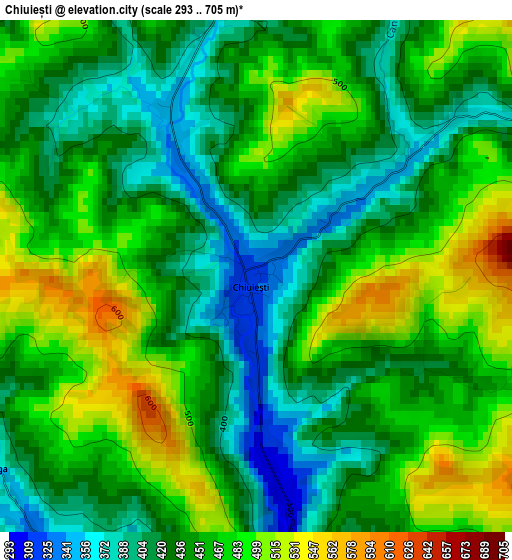 Chiuiești elevation map