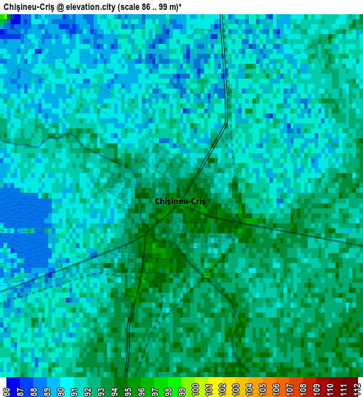 Chişineu-Criş elevation map