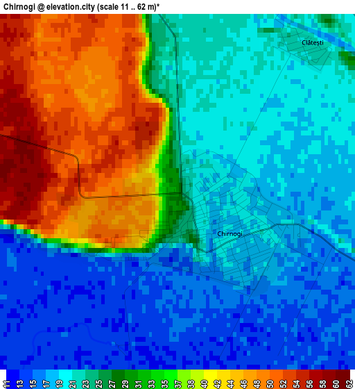 Chirnogi elevation map