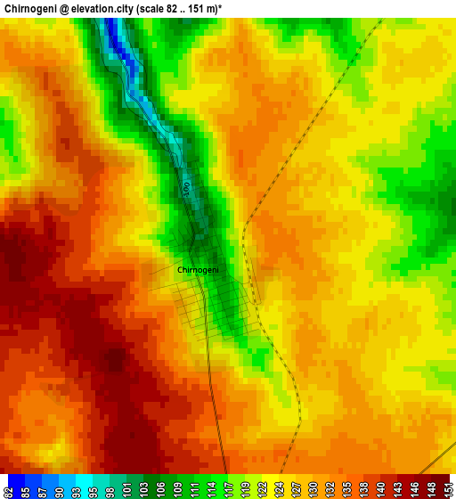 Chirnogeni elevation map