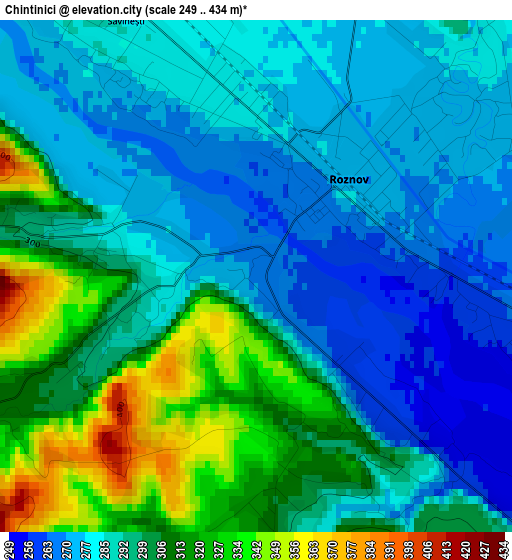 Chintinici elevation map