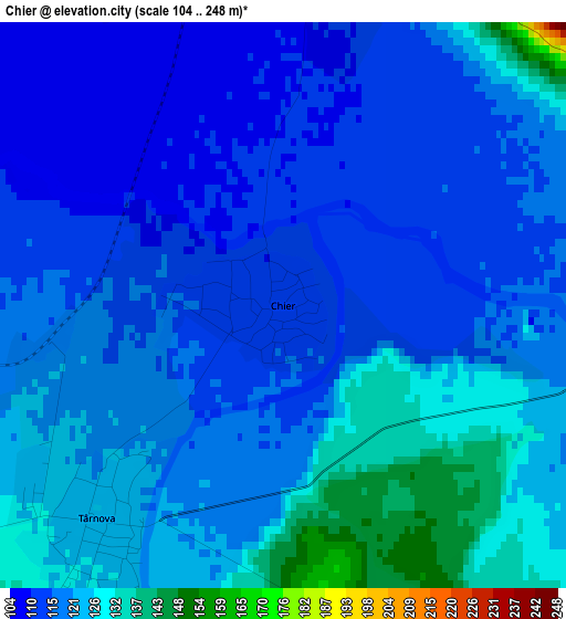 Chier elevation map