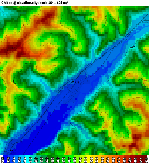 Chibed elevation map