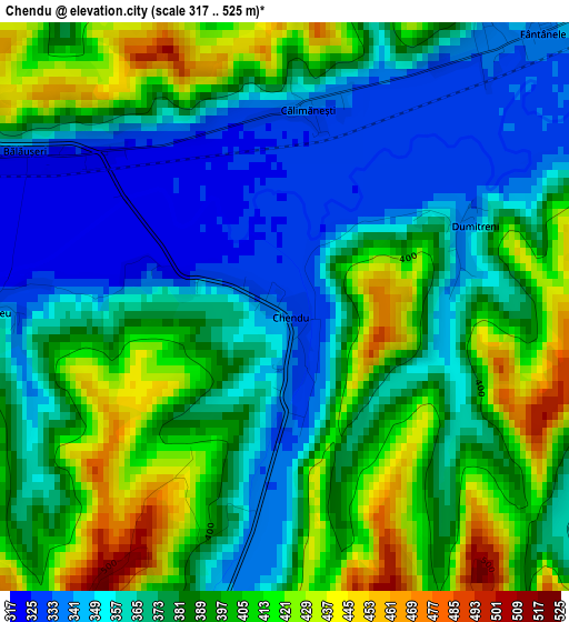 Chendu elevation map