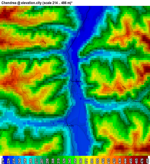 Chendrea elevation map