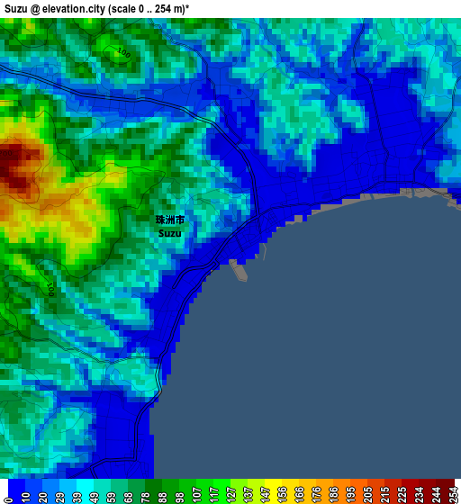 Suzu elevation map