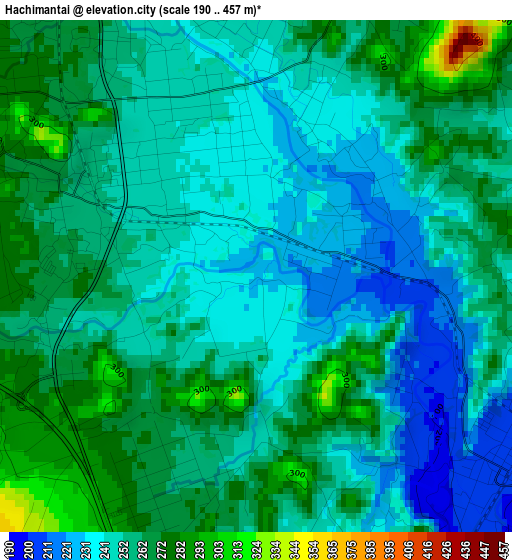 Hachimantai elevation map